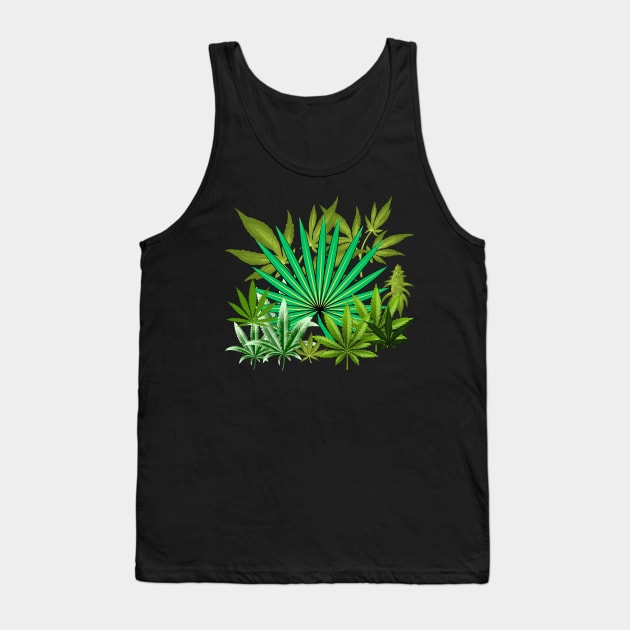 420 FLOWER LEAF DESIGN Tank Top by The C.O.B. Store